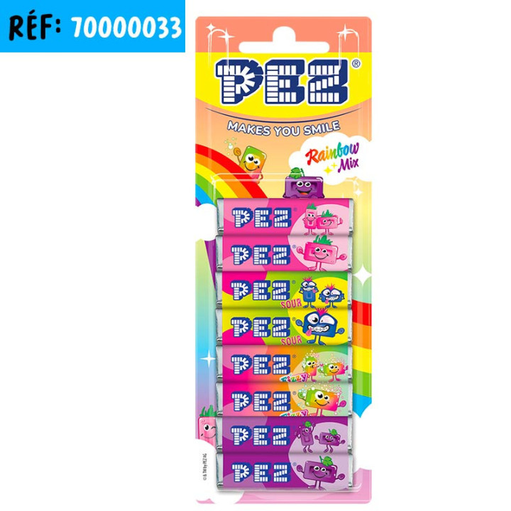 PEZ RECHARGE x8 RAINBOW MIX - 68 G